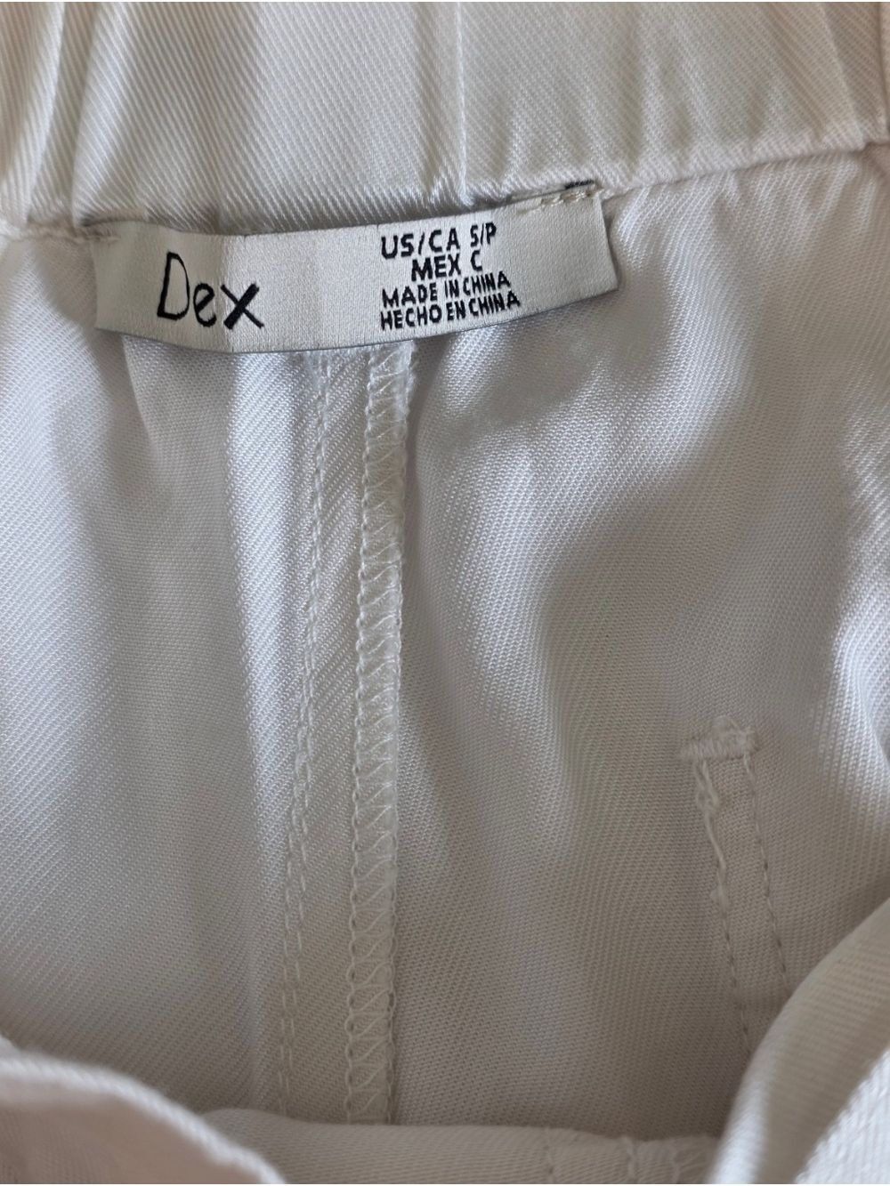 Dex White Wide Leg Belted Tencel Pants NWT Small - Picture 10 of 12